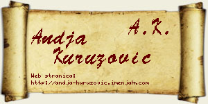 Anđa Kuruzović vizit kartica